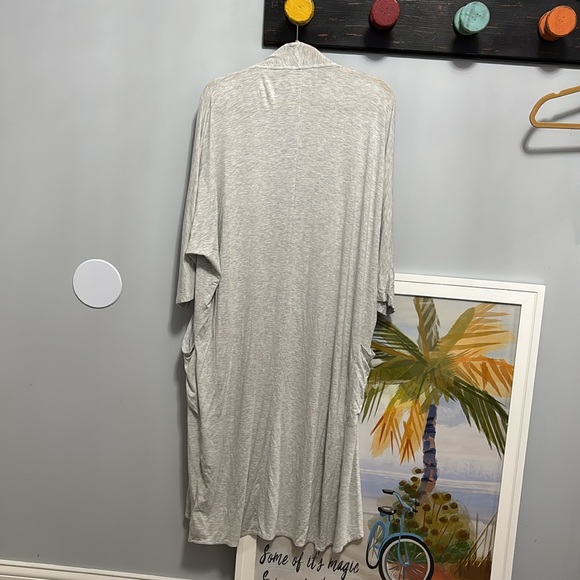 Ugg light gray heathered viscose spandex robe oversized XS/S - Picture 5 of 11